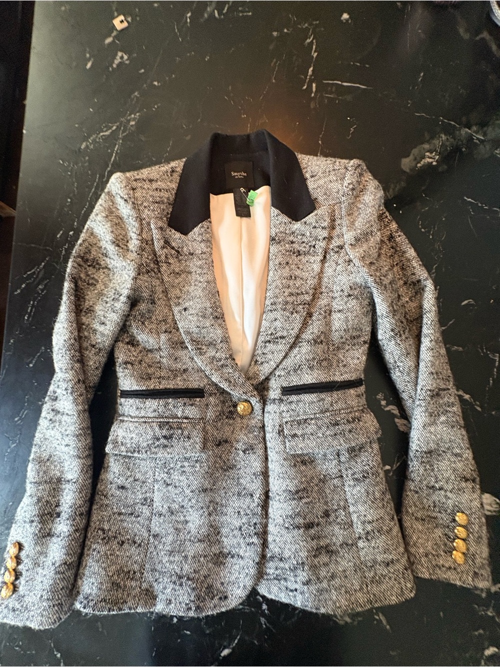 Smythe les Vestes beautiful jacket ! Tailored Black & Gray Women size 6
